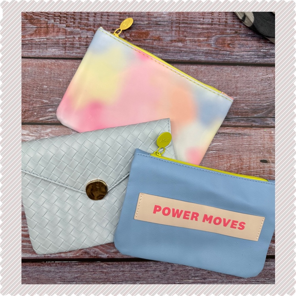 IPSY Set of 3 cosmetic makeup zipper bags NEW!